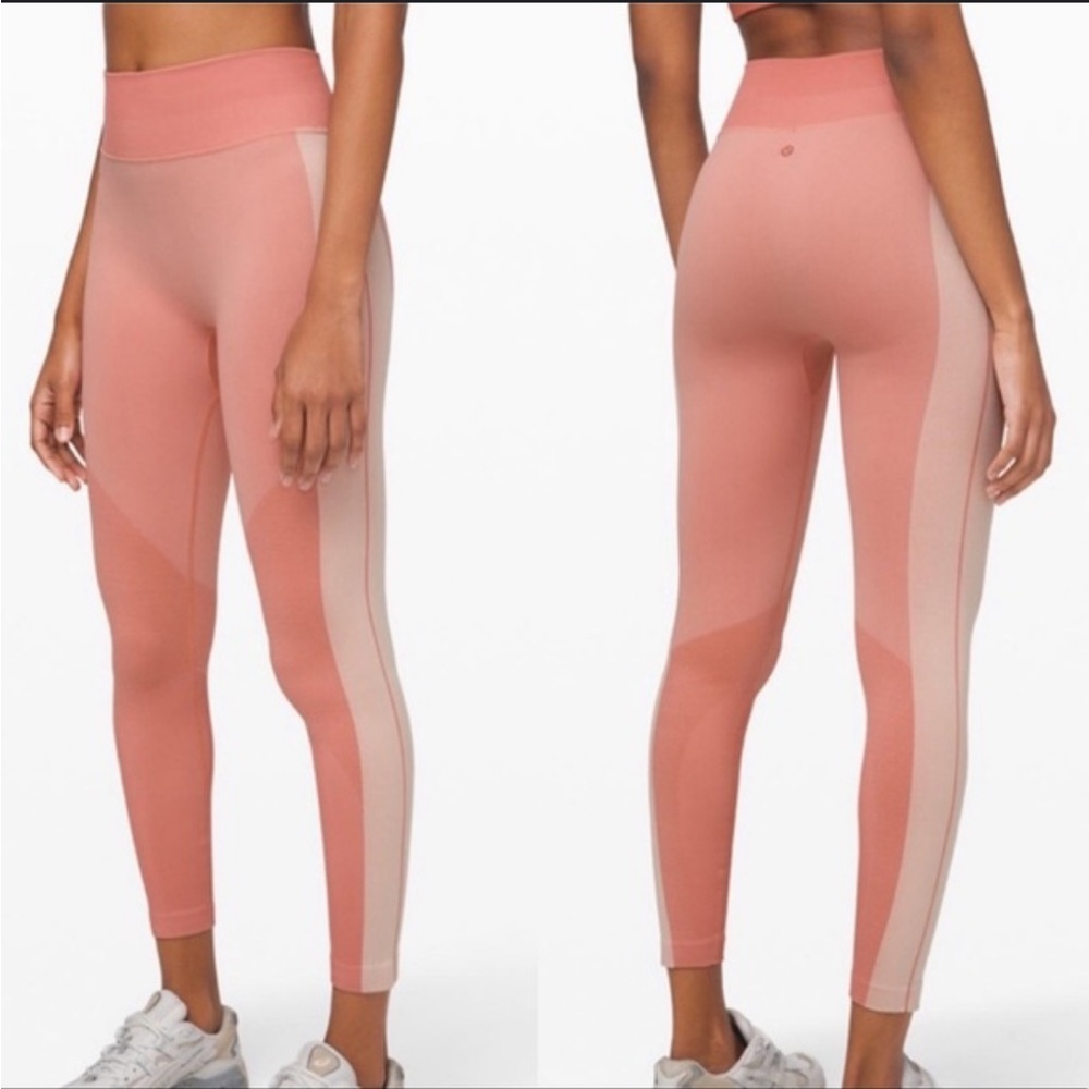 Lululemon Ebb To Train Tight *Abstract Copper Clay/Angel Wing